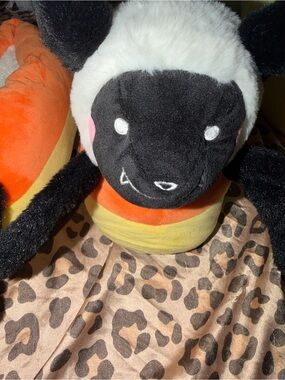 aerie Plush Animal Slippers in Black, White, Orange & Yellow